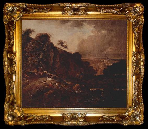 framed  Ferdinand Kobell Landschaft, ta009-2